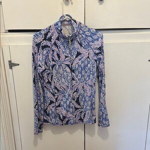 Lilly Pulitzer Luxletic Purple and Blue Top